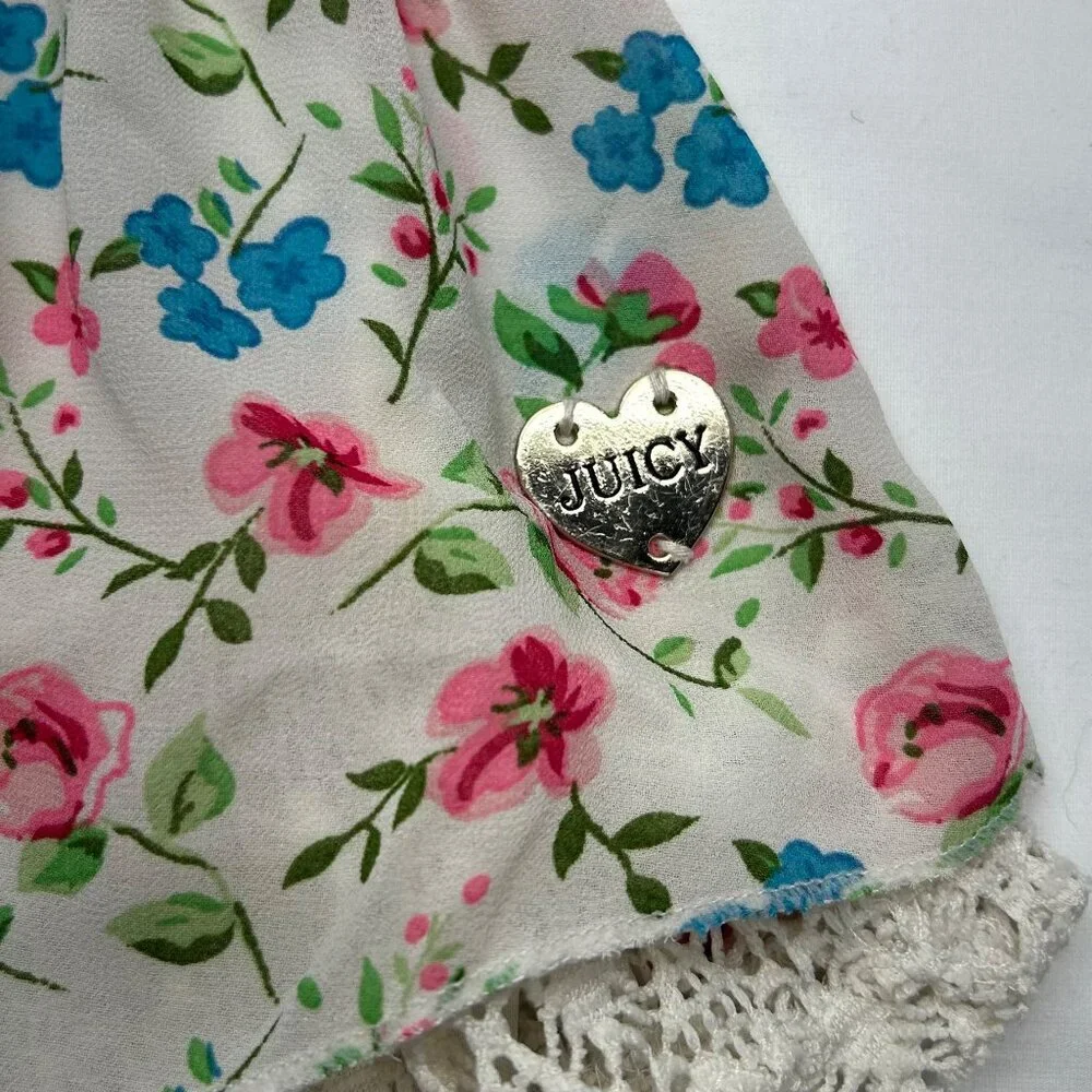 Juicy Couture Girls Dress 3T Floral Crochet